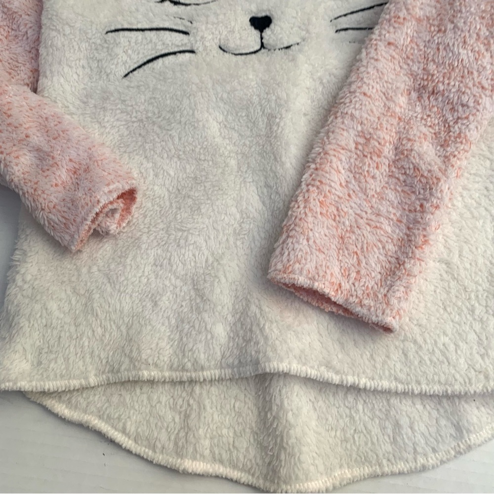 DEREK HEART Pink and White Embroidered Cat Top - Picture 4 of 6